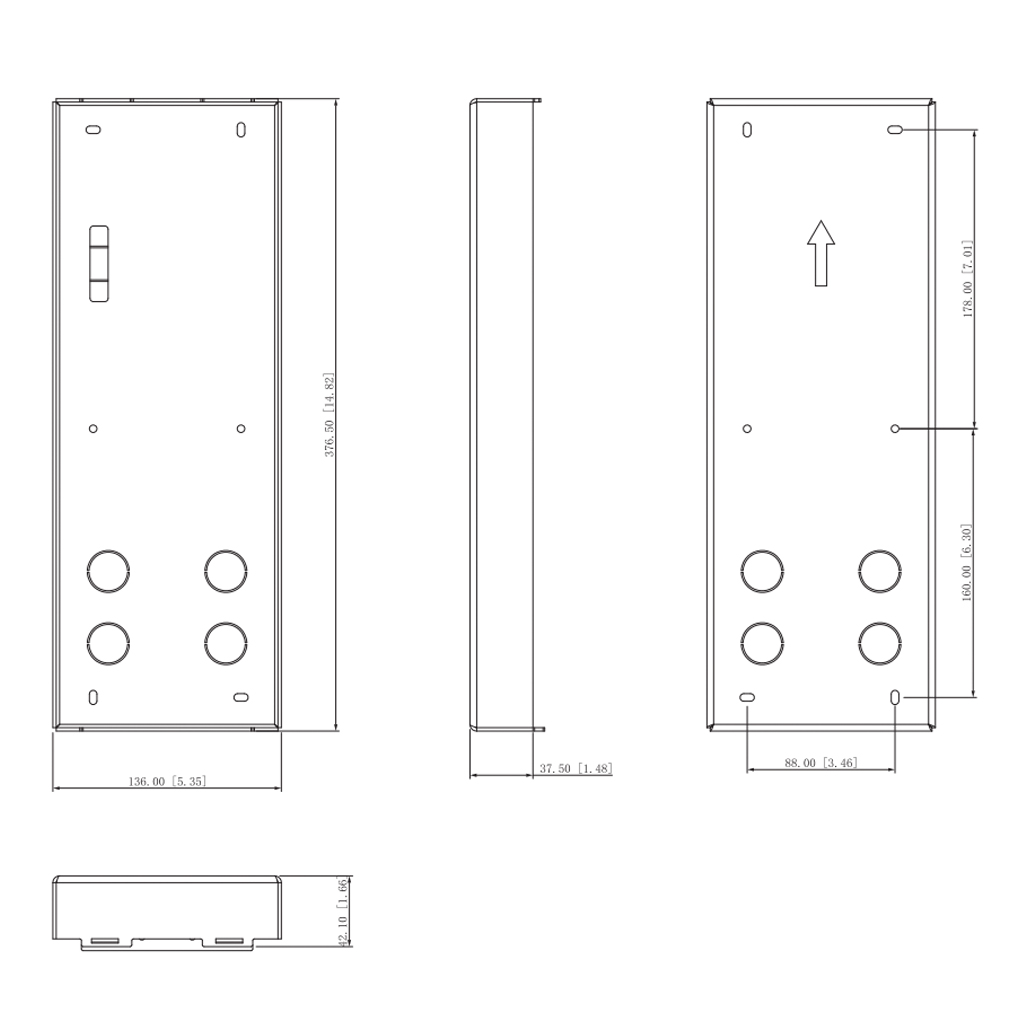 Caja de montaje para superficie para VTO75xxG / VTO65xxF(H)(H-D)