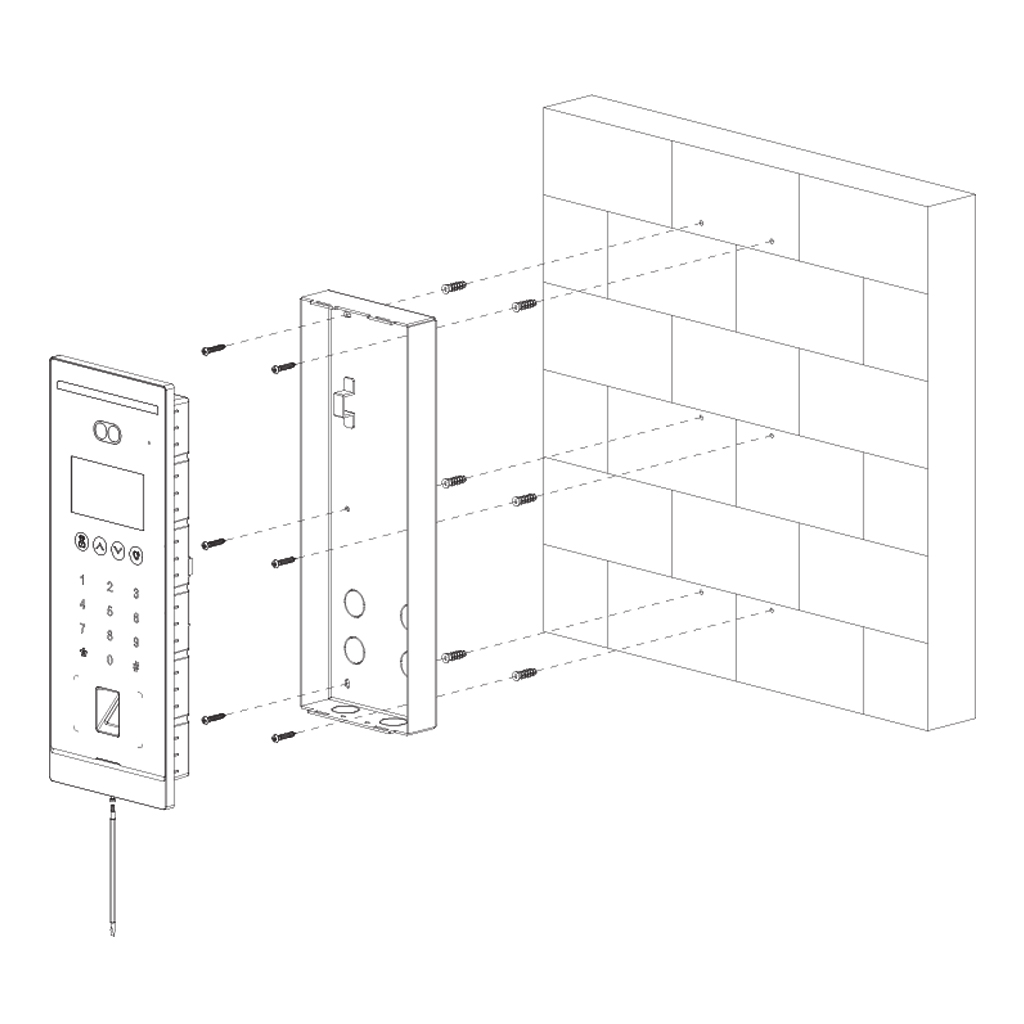 Caja de montaje para superficie para VTO75xxG / VTO65xxF(H)(H-D)