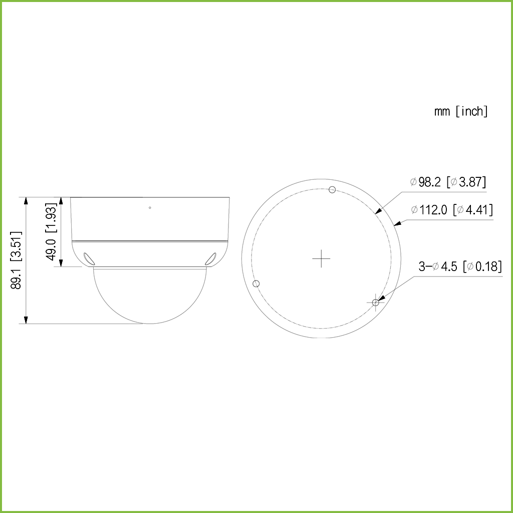 Domo HDCVI 4EN1 2M 1080P WDR Starlight IR40m 2.8mm IP67 IK10 MIC AUDIO