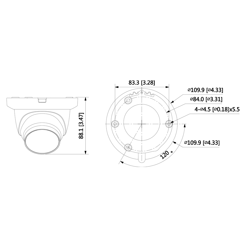 Domo HDCVI 4EN1 5M DN DWDR IR30m 3.6mm IP67 Quick-to-install