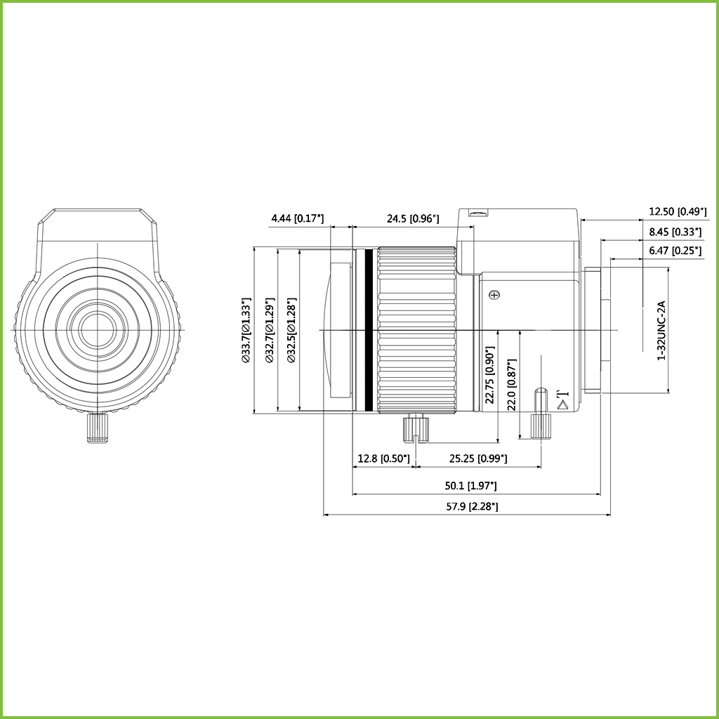 Lente Varifocal MP 6MP 1/2.7" CS AI IR F1.6 2.7~12mm