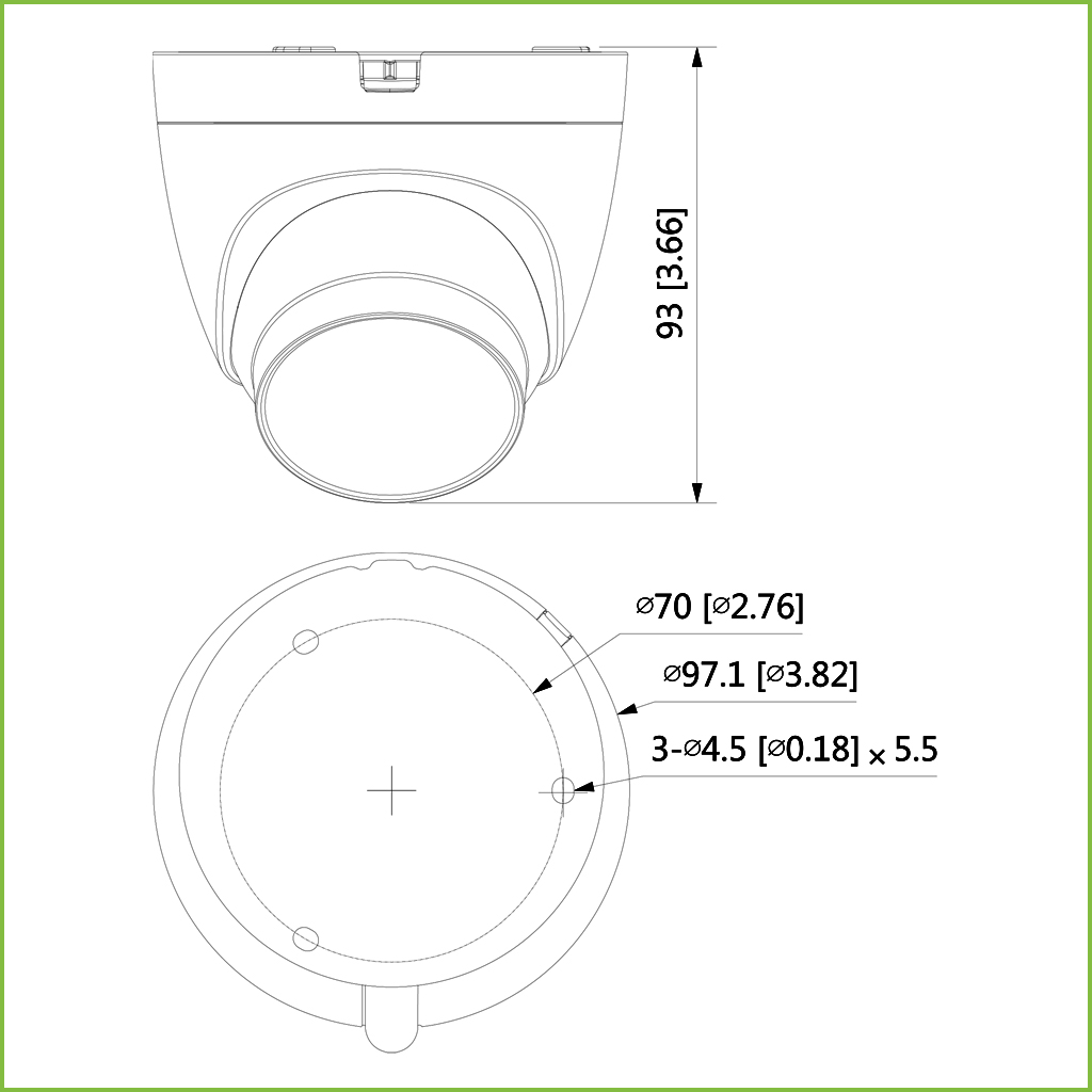 Domo HDCVI 4EN1 5M DN ICR IR25m 2.8mm IP50 Quick-to-install