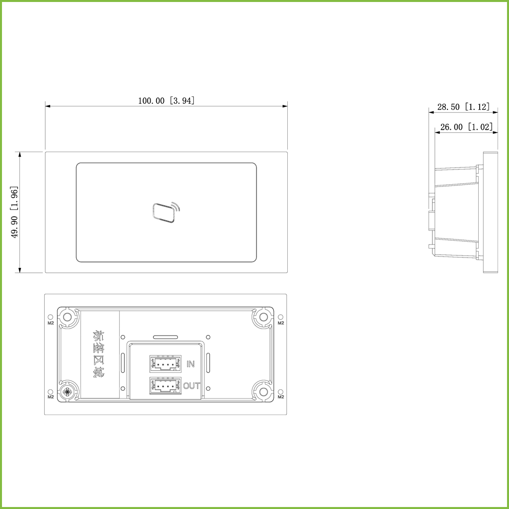 Estación Exterior Modular para Videoportero IP con Lector de tarjetas para Series VTO4202F-X