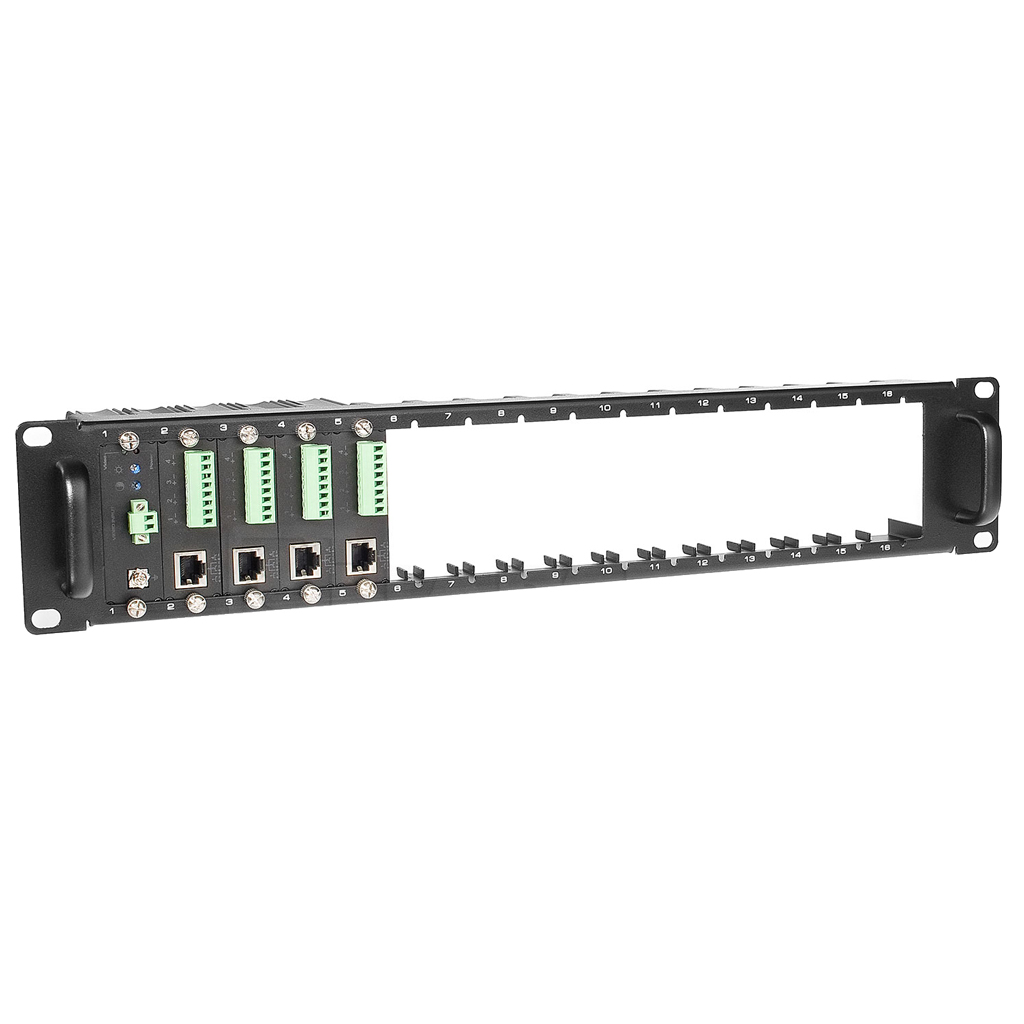 Soporte Rack 19" 2U para instalación de 16 dispositivos