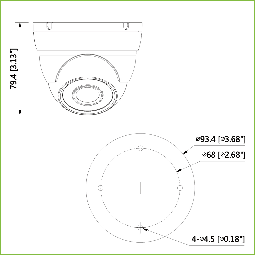 Domo HDCVI 4EN1 2M 1080P DN ICR IR30m 0Lux 2.8mm IP67 Color Negro