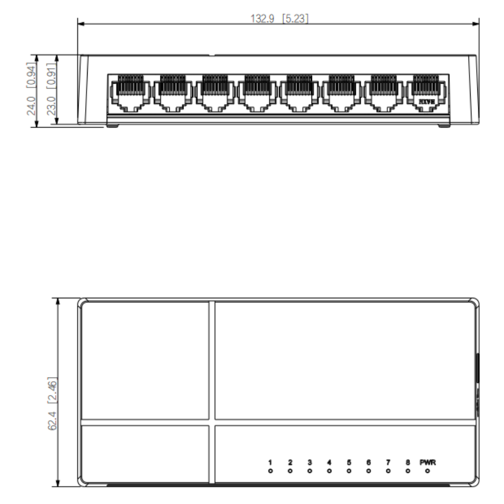 Switch 8 puertos 10/100/1000 Gigabit Layer2