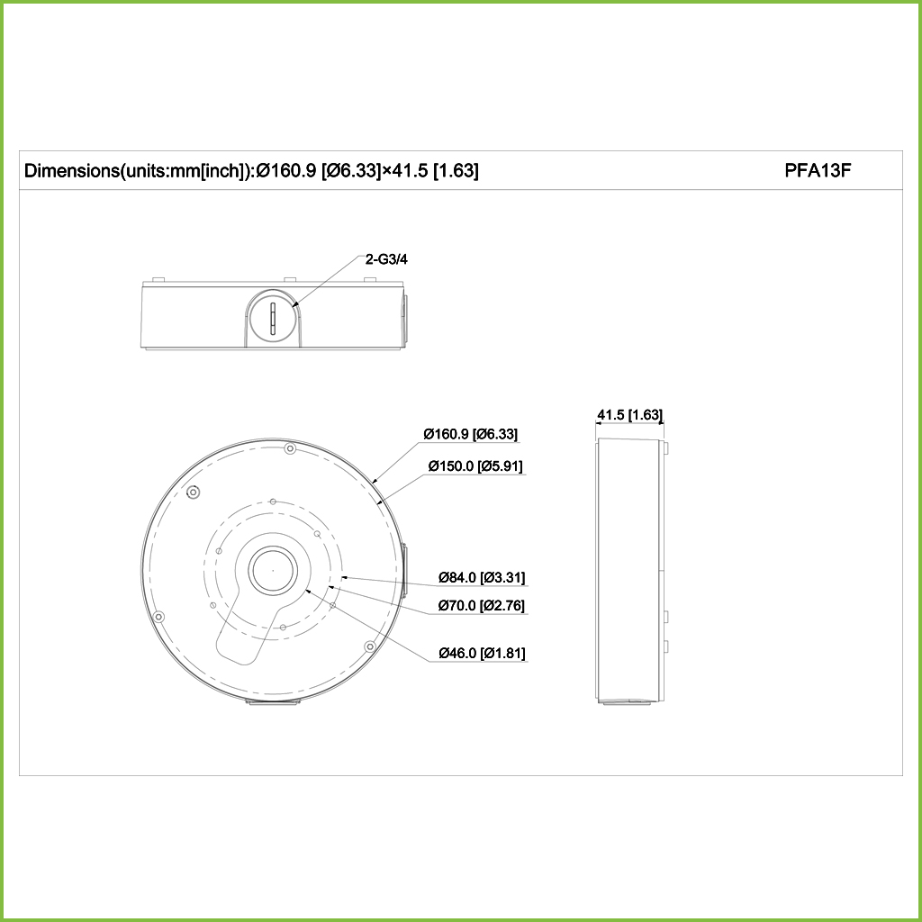 Caja conexiones para cámaras PTZ SD1A SD12