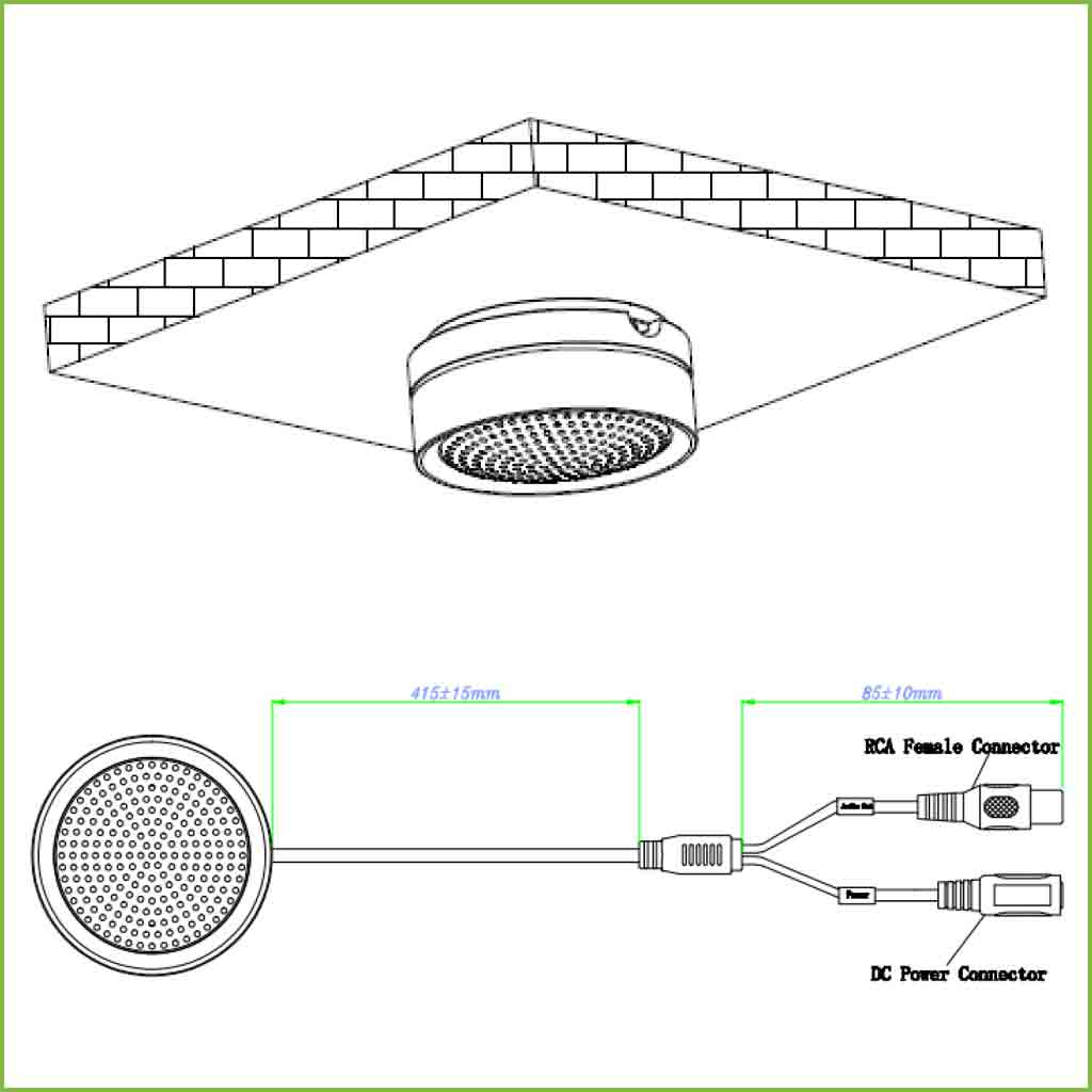 Micrófono Omni-direccional Alta Fidelidad para Superfície