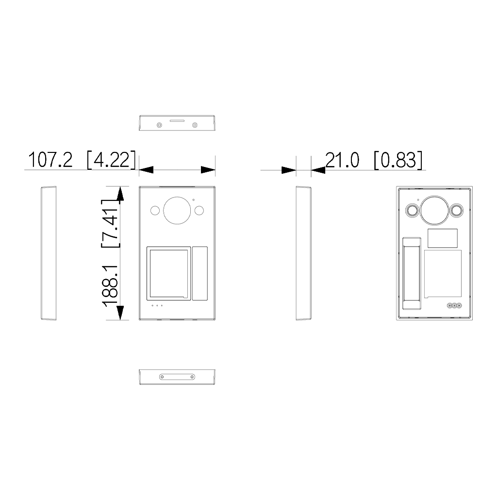 Accesorio de los videoporteros WiFi VTO33xxQ Series. Color Marrón