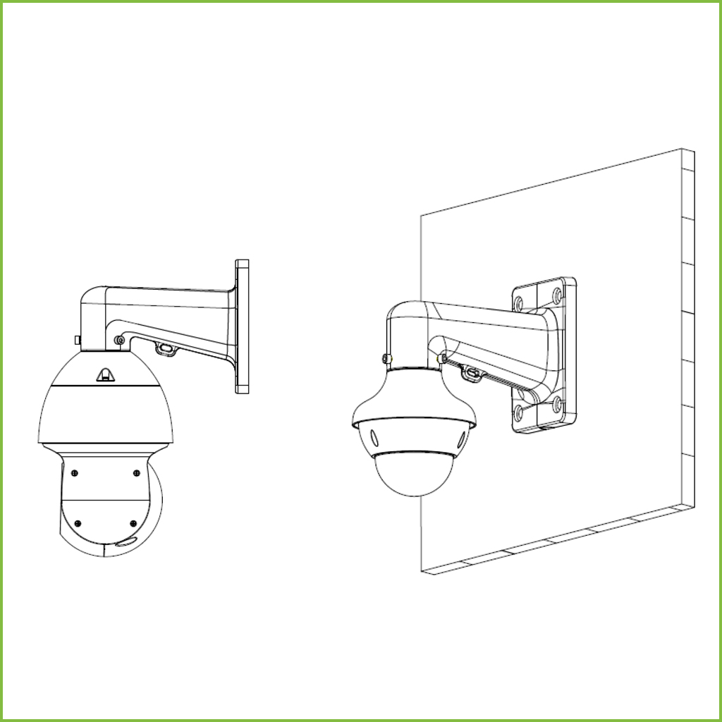 Soporte para montaje en pared para Speed Dome SD49 o PFA107 PFA106