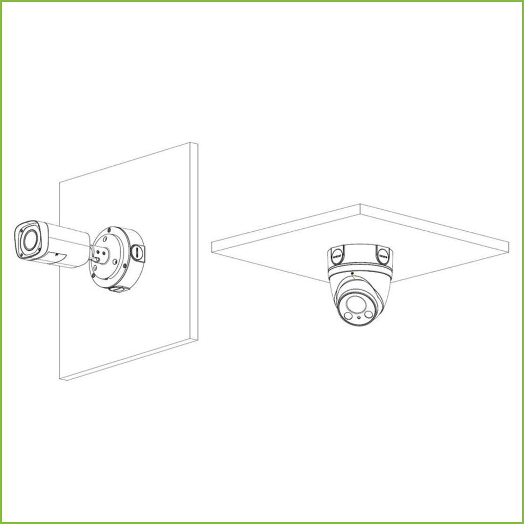 Caja conexiones impermeable para HFW4/5/6/10/11 HDW1/2/4/5/6/7/8