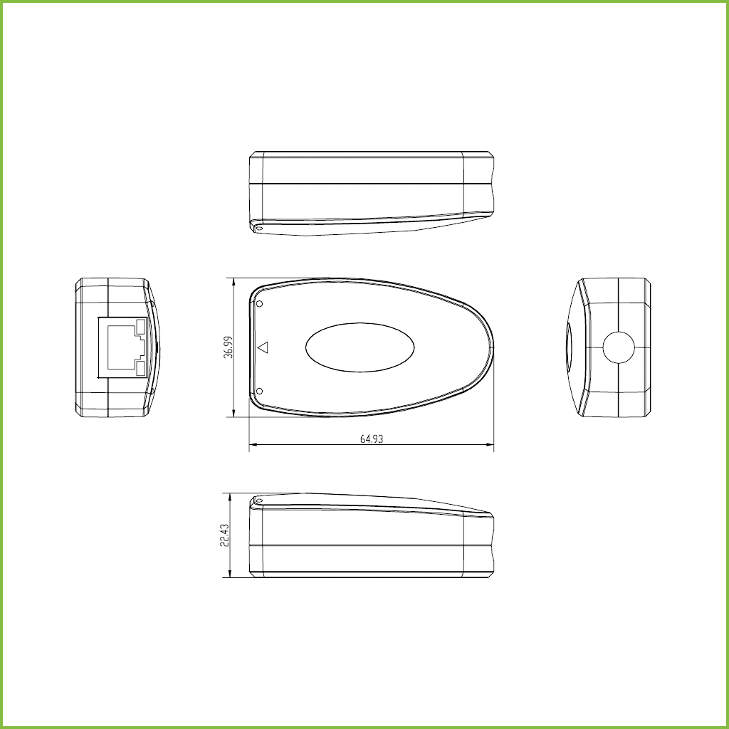 Kit Conversor UTP Vídeo+Alimentación para HDCVI/TVI/AHD hasta 1080P con RJ45 (2uds)