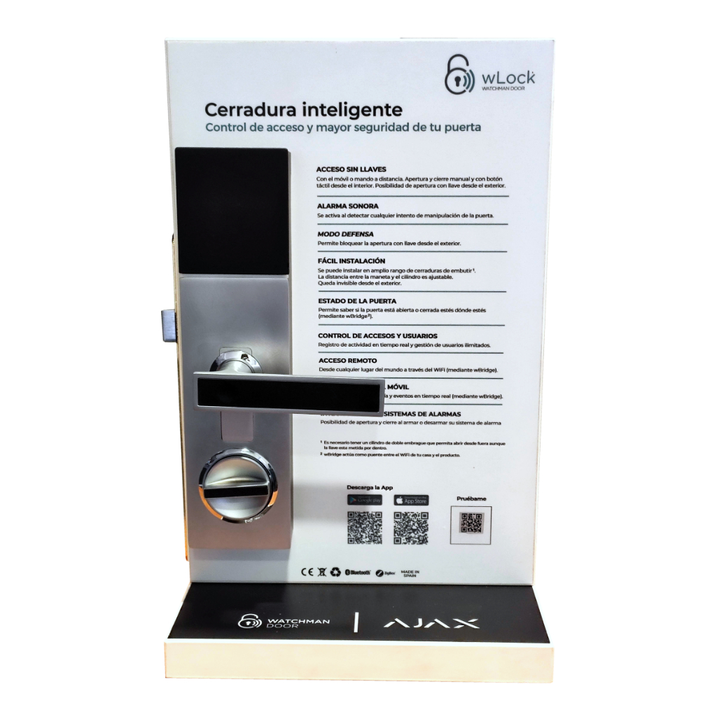 Expositor Watchman Door - wBolt/wLock  Cerrojo/Maneta inteligentes