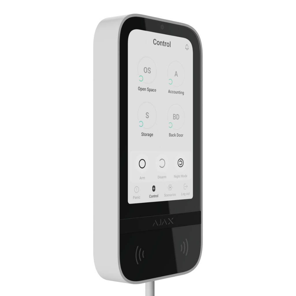 Ajax KeyPad TouchScreen Fibra. Color Blanco