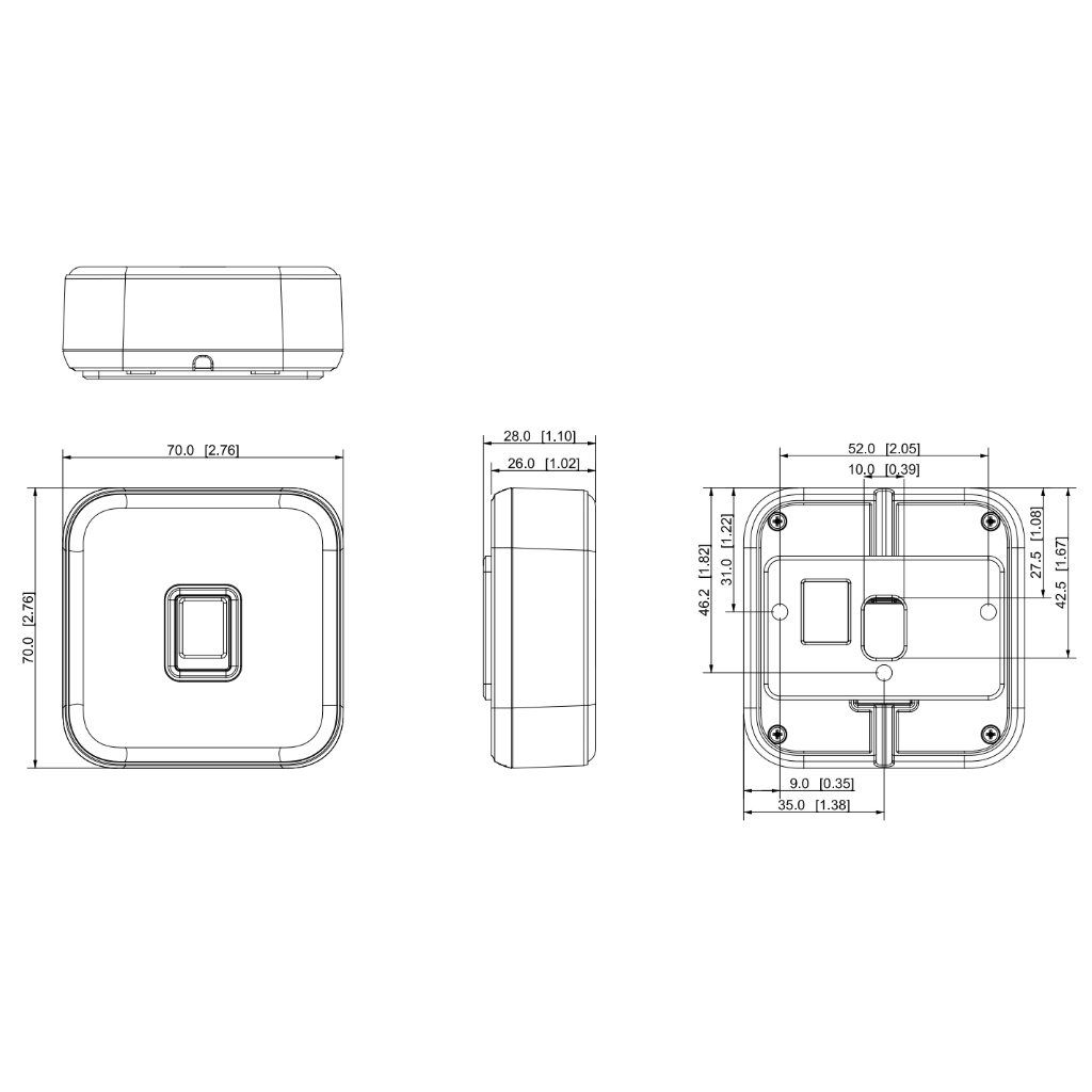 Lector Proximidad Mifare + huella RS485 IP65