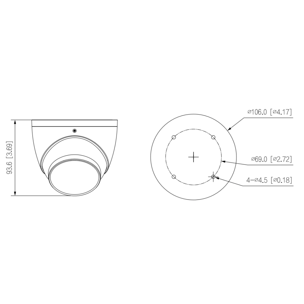 Domo HDCVI 4K DN WDR Starlight IR60m 2.8mm IP67 MIC