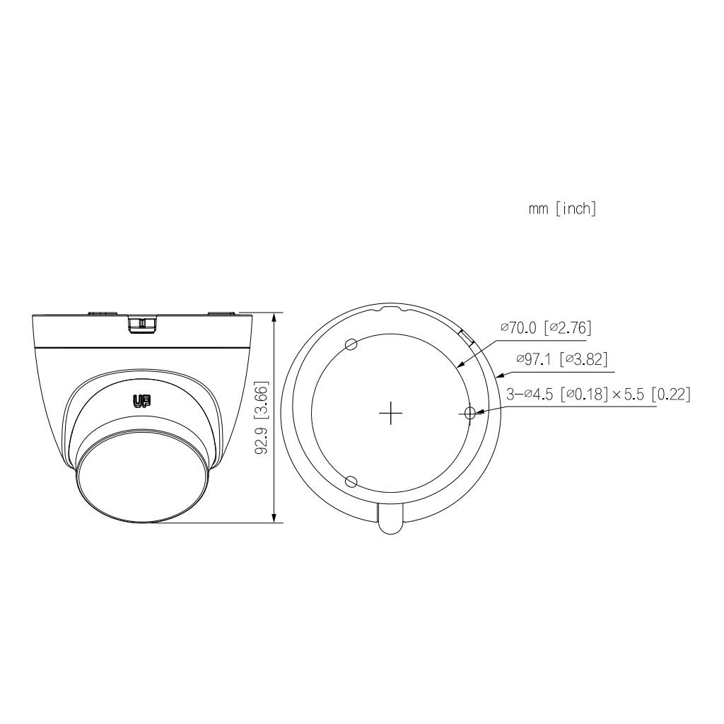 Domo HDCVI 4EN1 5M FULL COLOR 2.0 WDR Starlight LED20m 2.8mm IP67 Quick-to-install